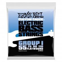 Ernie Ball Flatwound Group I Electric Bass Strings - 55-110