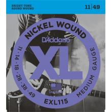 D'Addario EXL115 Nickel Wound 11-49 Electric Guitar Strings