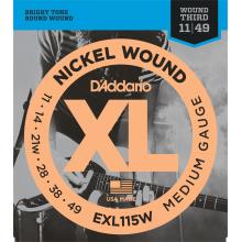 D'Addario EXL115W Nickel Wound 11-49 Electric Guitar Strings - Wound G