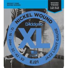 D'Addario EJ21 Nickel Wound 12-52 Electric Guitar Strings