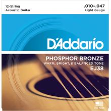 D'Addario EJ38 12-String Phosphor Bronze - Light 10-47