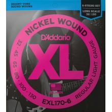 D'Addario EXL170-6 6 String Bass Strings 32-130