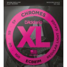 D'Addario ECB81M Chromes Bass Strings 45-100 - Medium Scale