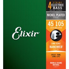 Elixir Nanoweb Bass Strings 45-105