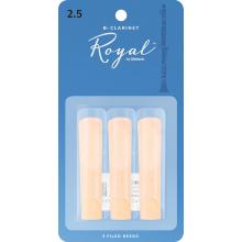 Rico Royal Clarinet Reeds - Size 2.5 - 3 Pack