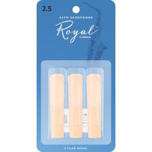 Royal Alto Sax Reeds - Size 2.5 - 3 Pack