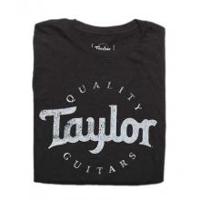Taylor Distressed Logo T-Shirt in Black - Small