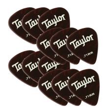 Taylor Celluloid 351 Guitar Picks - Tortoise Shell - 12 pack - .71 mm Medium