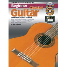 Progressive Beginner Classical Guitar Book -  with CD and DVD