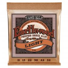 Ernie Ball 2148 Light Earthwood Phosophor Bronze Acoustic Strings - .011-.052