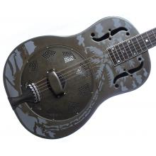 National Style O Reso-Phonic Acoustic Guitar - Weathered Steel 