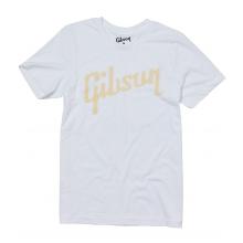 Gibson Distressed Logo T-Shirt - White - Extra Large