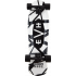 EVH Skateboard - Black and White Stripes