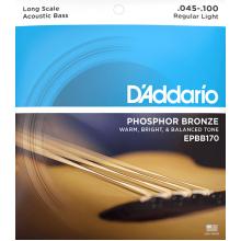 D'Addario EPBB170 Long Scale Acoustic Bass Strings 45-100 - Light