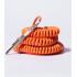 Voltage Vintage Coil Cable - 25ft Orange - Straight to Right Angle - Hand Made in Australia