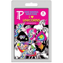 Perris Kids Wanna Have Fun, I Love Unicorns Guitar Picks - Pack of 6