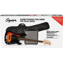 Squier Affinity Series Precision Bass PJ Beginners Pack in Sunburst