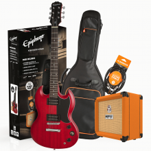 Epiphone SG Special E1 Cherry Electric Guitar Pack with Orange Crush 12 Amp and Accessories