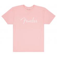 Fender Spaghetti Logo T-Shirt - Shell Pink - SMALL