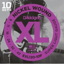 D'Addario EXL120 (09-42) 10 pack Electric Strings 